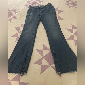 We the Free high waisted boot cut raw hem jeans size 26